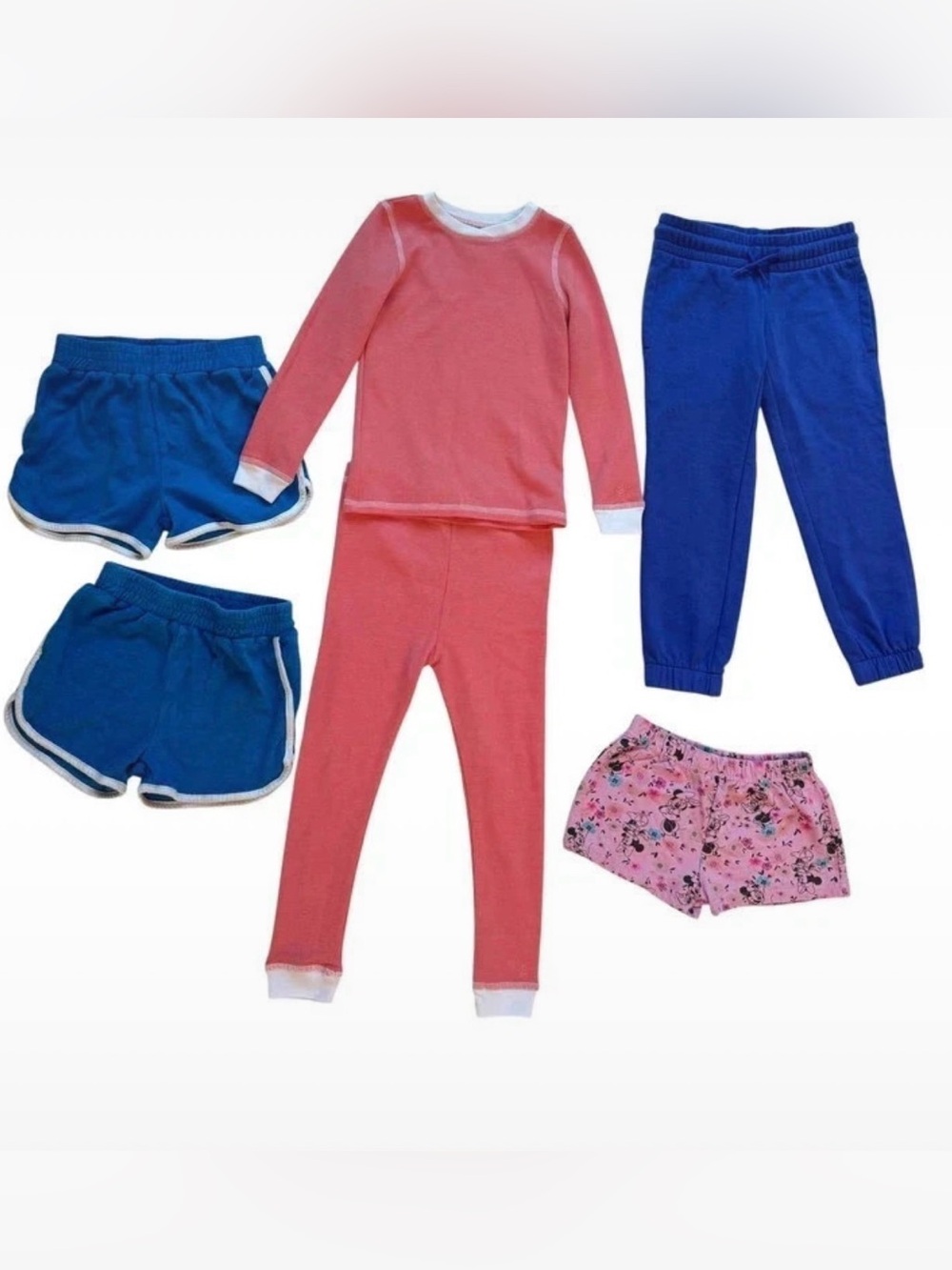Girls 6pc Clothing Bundle Shorts Pants Top Minnie Mouse Okie Dokie XS 5T